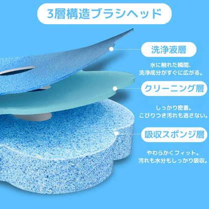 ワンタッチトイレブラシ(付け替えブラシ6個付き）