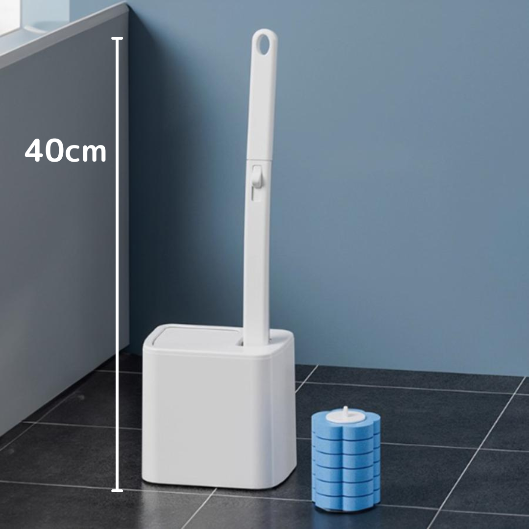 ワンタッチトイレブラシ(付け替えブラシ6個付き）